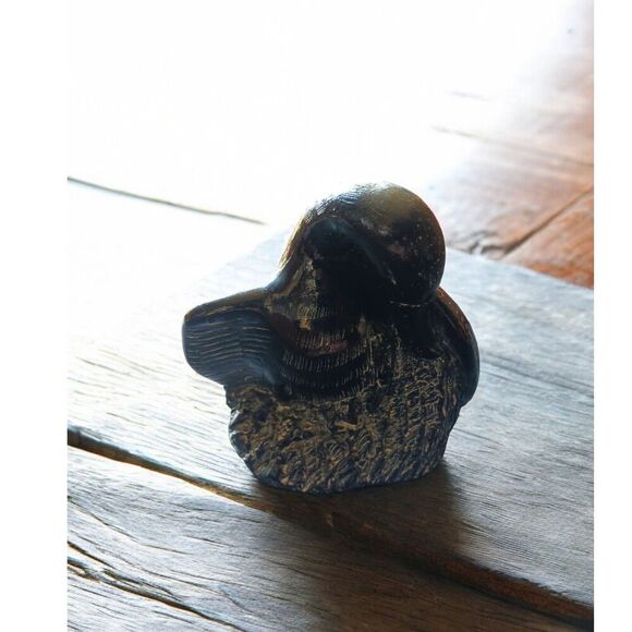 Vintage Aardvark Swan Canada Goose Duck Soapstone Hand Carved Bird Figurine - Picture 1 of 7